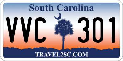 SC license plate VVC301