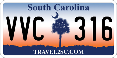 SC license plate VVC316