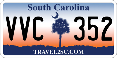 SC license plate VVC352