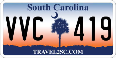 SC license plate VVC419