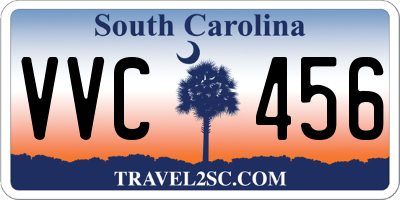 SC license plate VVC456