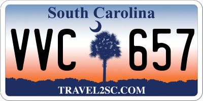 SC license plate VVC657