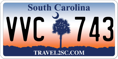 SC license plate VVC743