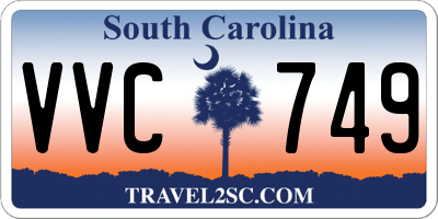 SC license plate VVC749
