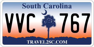SC license plate VVC767