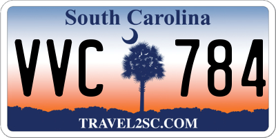 SC license plate VVC784