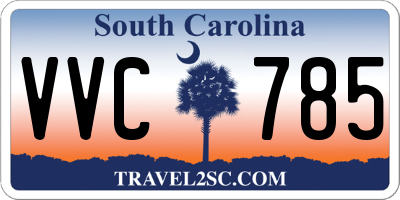 SC license plate VVC785