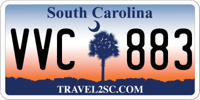 SC license plate VVC883