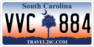 SC license plate VVC884