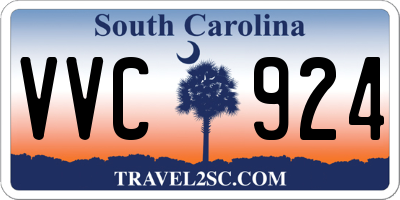 SC license plate VVC924