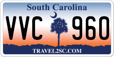 SC license plate VVC960