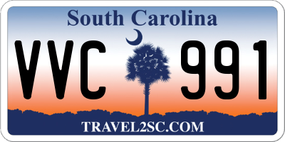 SC license plate VVC991