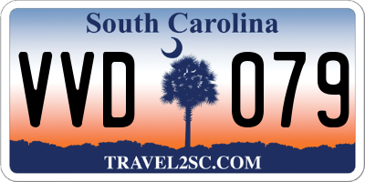SC license plate VVD079