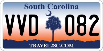 SC license plate VVD082