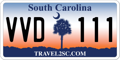 SC license plate VVD111