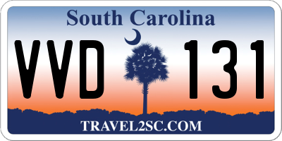 SC license plate VVD131