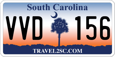 SC license plate VVD156