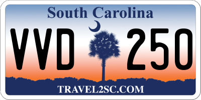 SC license plate VVD250