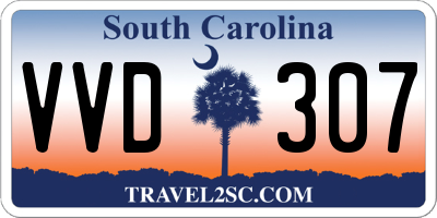SC license plate VVD307