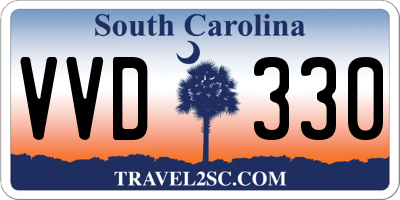 SC license plate VVD330