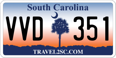 SC license plate VVD351