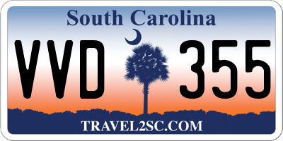 SC license plate VVD355