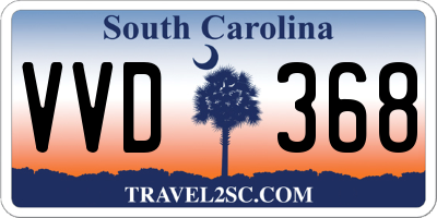 SC license plate VVD368