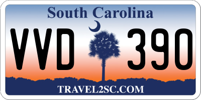 SC license plate VVD390