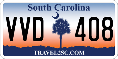 SC license plate VVD408