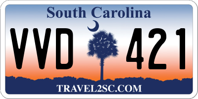 SC license plate VVD421