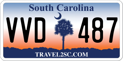 SC license plate VVD487