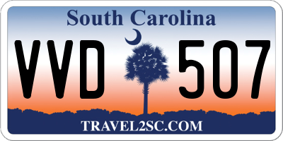 SC license plate VVD507