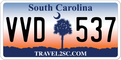 SC license plate VVD537