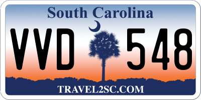 SC license plate VVD548
