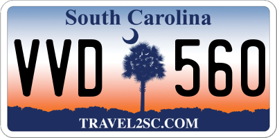 SC license plate VVD560