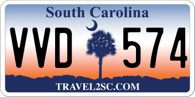 SC license plate VVD574