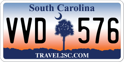 SC license plate VVD576