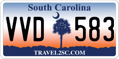 SC license plate VVD583
