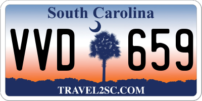SC license plate VVD659