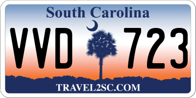 SC license plate VVD723