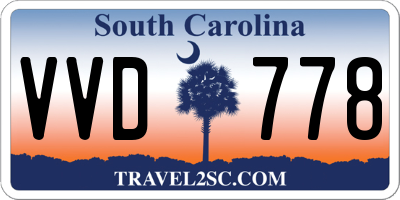SC license plate VVD778