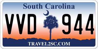SC license plate VVD944