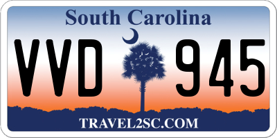 SC license plate VVD945