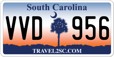 SC license plate VVD956
