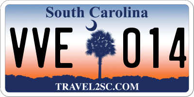 SC license plate VVE014