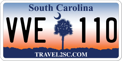 SC license plate VVE110