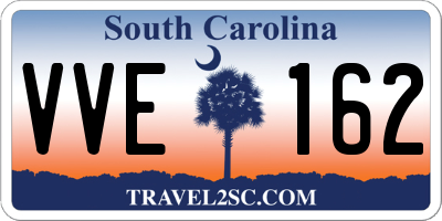 SC license plate VVE162