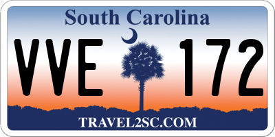 SC license plate VVE172
