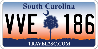 SC license plate VVE186