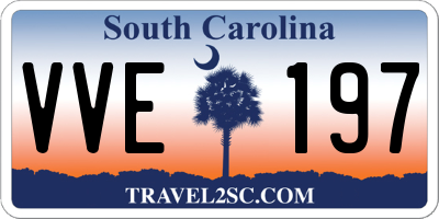 SC license plate VVE197